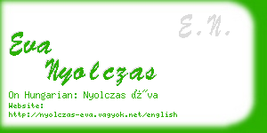 eva nyolczas business card